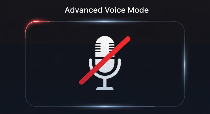 高度音声モードでマイクをミュートにしている画面