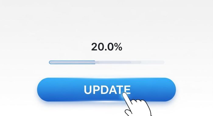 ChatGPTアプリのアップデートを確認する画面