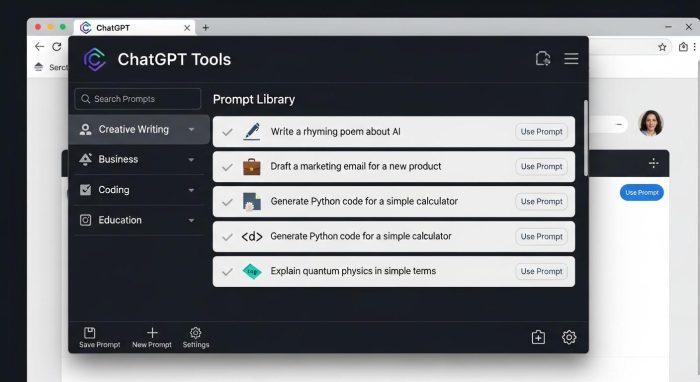 ChatGPTの拡張機能ツールバーとプロンプト集のライブラリ
