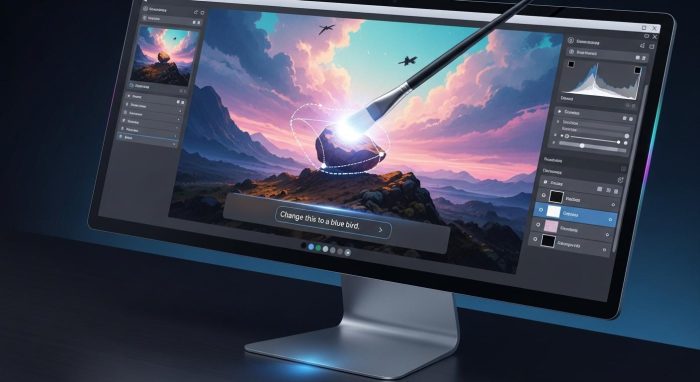 ChatGPTの画像部分編集機能の操作画面