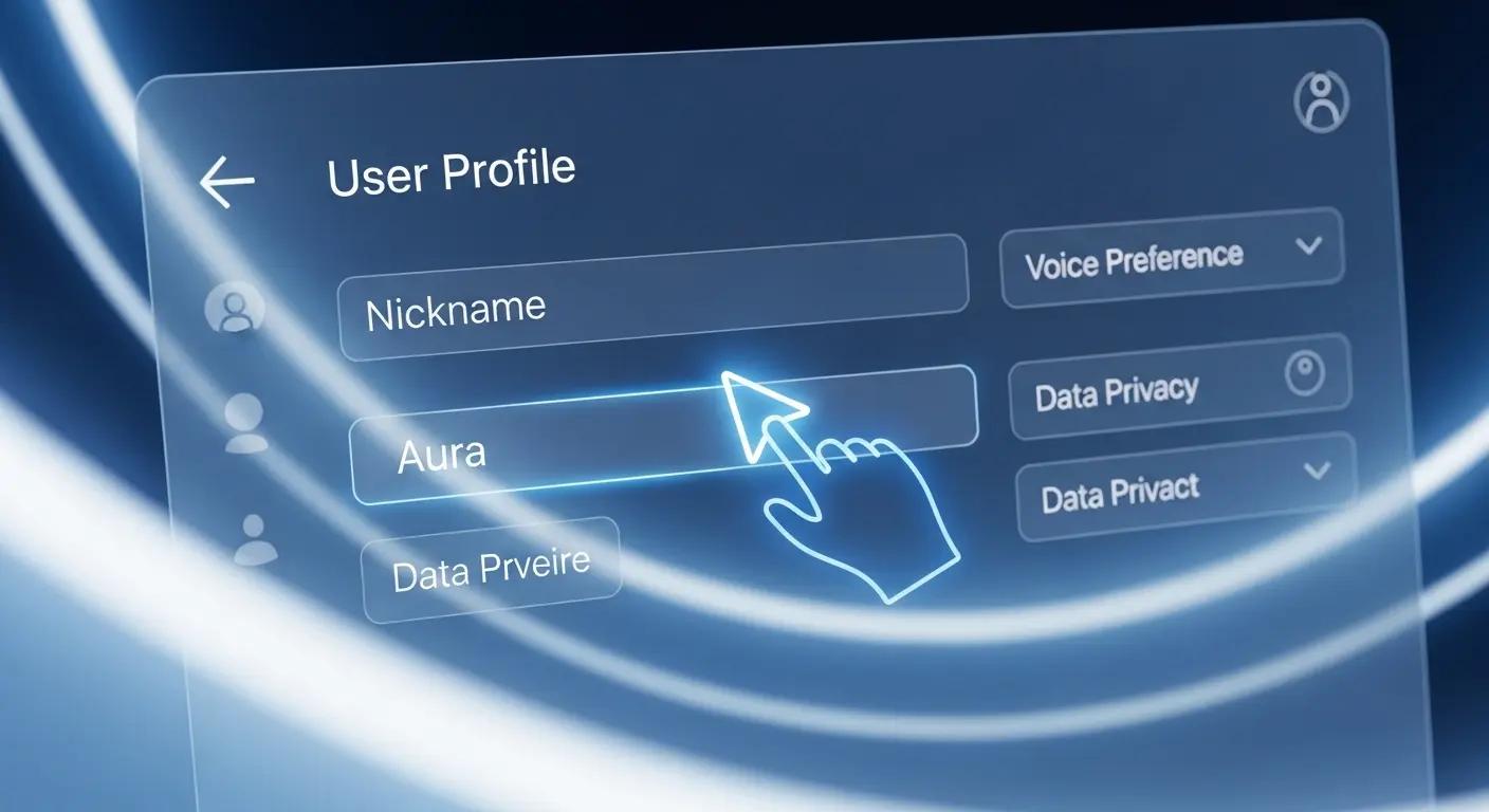 ChatGPTのプロフィール設定画面でニックネームを入力している様子
