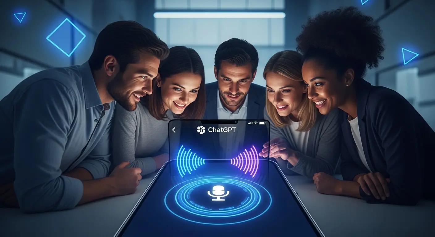 ChatGPTの音声会話機能を利用しようとしているユーザーのイメージ画像