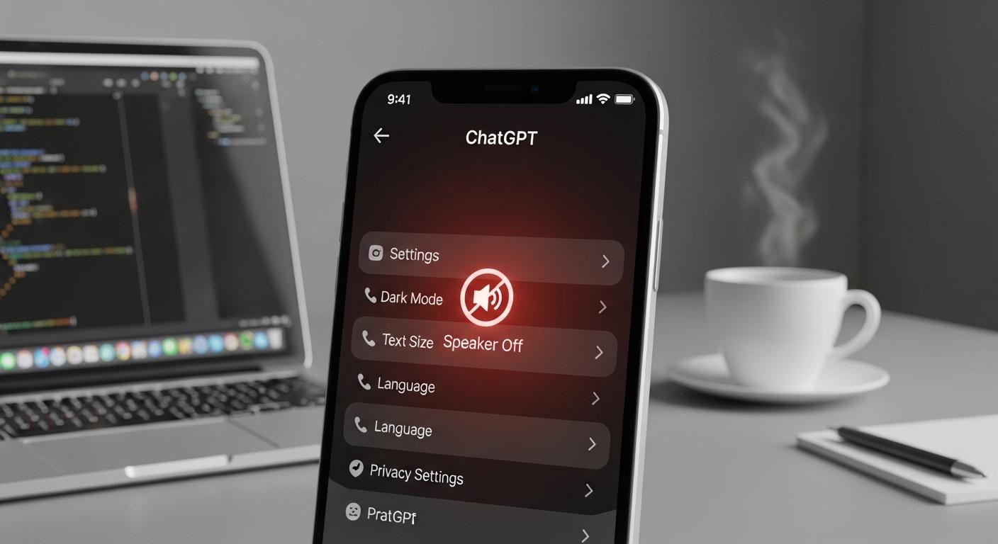 ChatGPTの音声読み上げ機能をオフに設定する操作イメージ