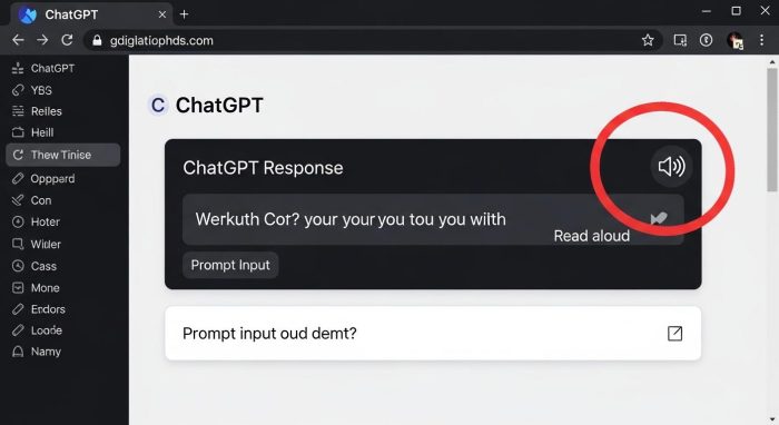 Webブラウザ版ChatGPTの各回答にある読み上げボタン