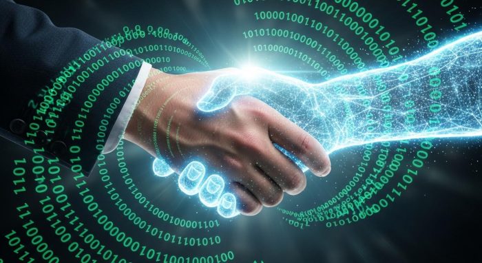 AIエージェントとウェアラブルデバイスが統合された未来の生活イメージ