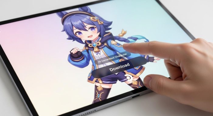 生成された画像を保存する手順のイメージ