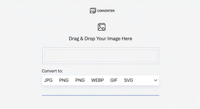 オンライン画像変換サイトの操作画面