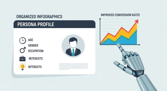 AIが分析した顧客属性や趣味嗜好を可視化したインフォグラフィック