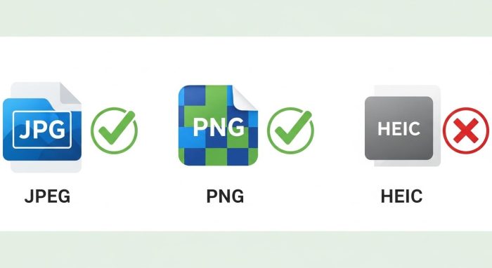ChatGPTが対応している画像形式の比較図