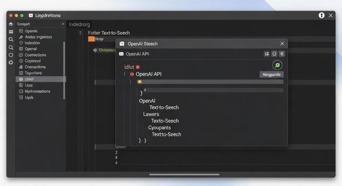 ChatGPTの音声合成APIを組み込むプログラミング画面