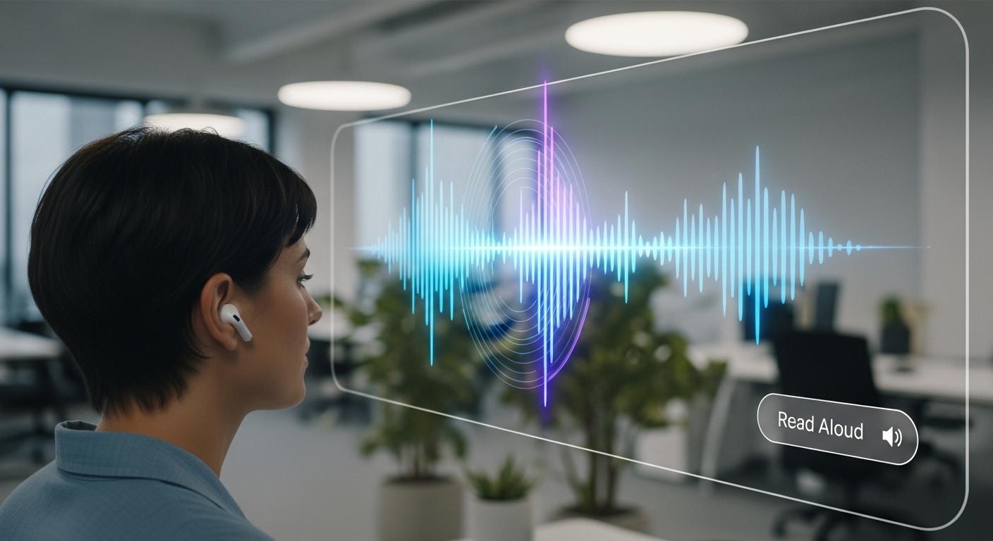 ChatGPTの読み上げ機能を利用して音声を聞くユーザー