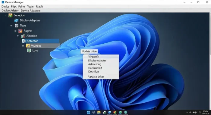 グラフィックスドライバーを最新の状態に更新する操作