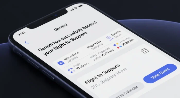 AIエージェントが自律的に予約と決済を完了した通知画面