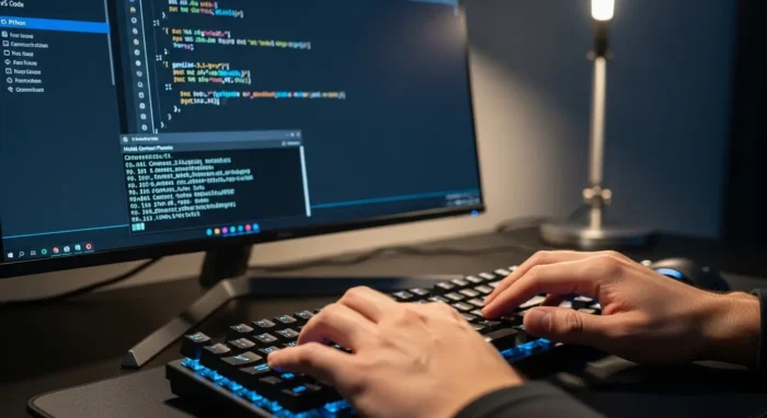 Gemini APIを使用して自律型エージェントを開発する様子