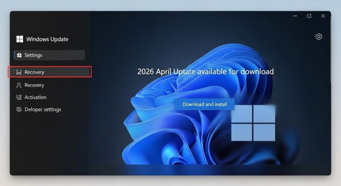 Windows 11の設定画面で更新プログラムのチェックをクリックする様子