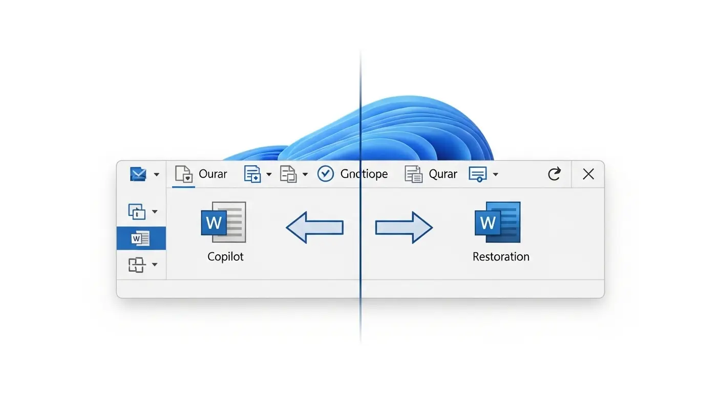 Microsoft 365アプリのWordやExcelで消えたCopilotパネルを戻す解決手順の図解