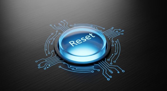 システムのリセット・復元を象徴するボタン