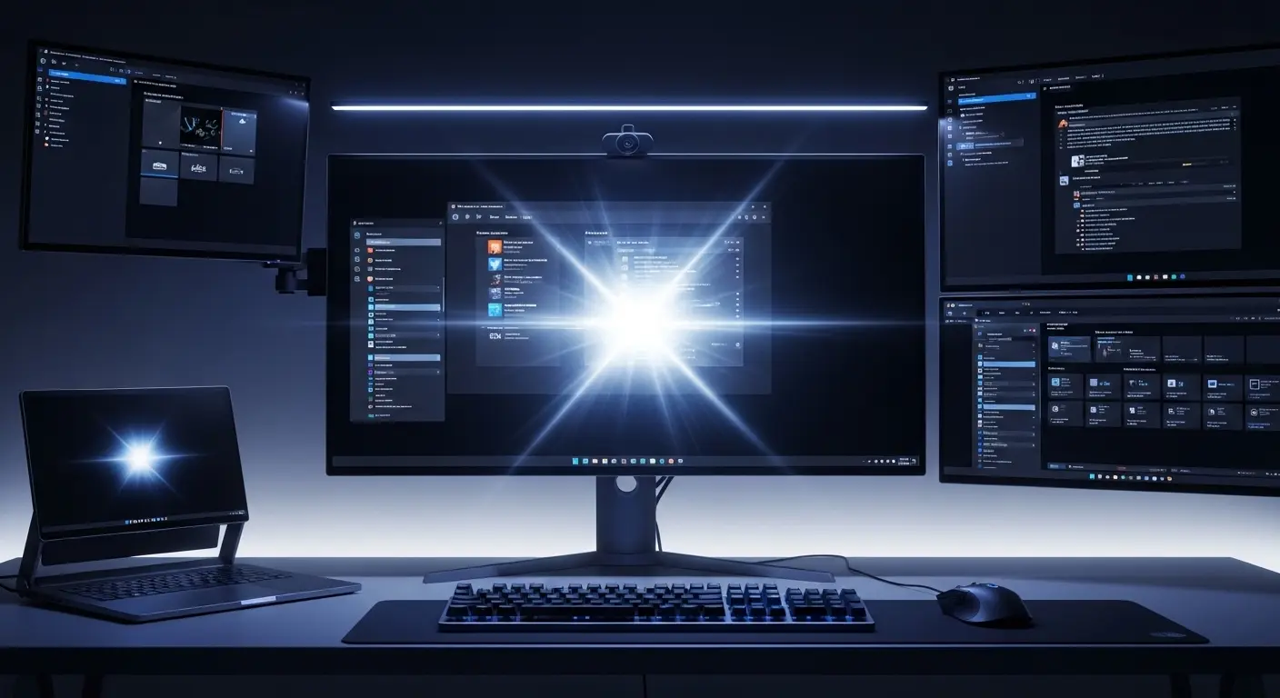 Windows 11のエクスプローラー起動時に画面が一瞬白く光る不具合のイメージ図