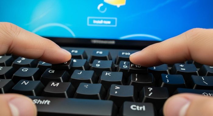 初期設定中にコマンドプロンプトを呼び出すキー操作