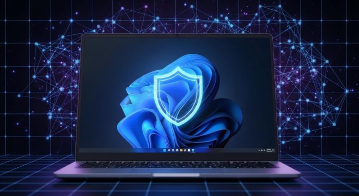 ゼロトラストモデルで守られたWindows 11のセキュリティイメージ