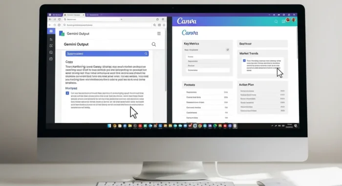 Geminiで作った構成案をCanvasのテンプレートへ反映させる流れ