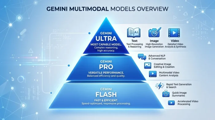 Gemini 1.5 Pro、Ultra、Flashのモデル階層図