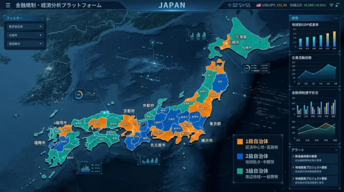 自治体の級地区分（1級地・2級地・3級地）の概念図